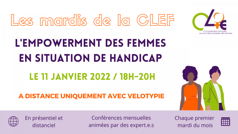Bannière Mardi de la CLEF 11 janvier 2022 - L'empowerment des femmes en situation de handicap
